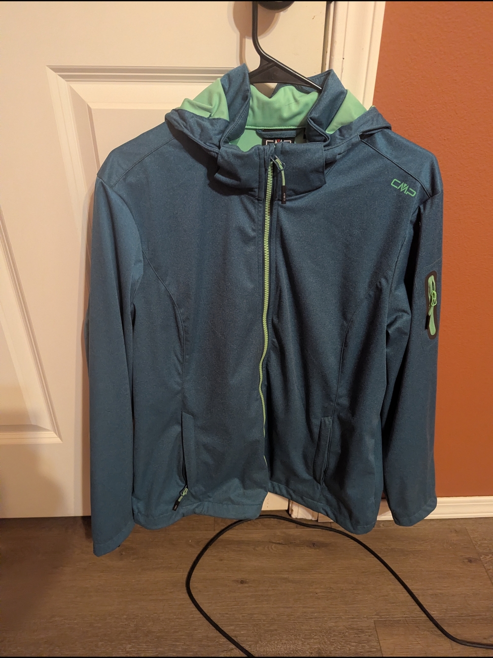 CMP Teal Softshell Jacket with Lime green Accents
